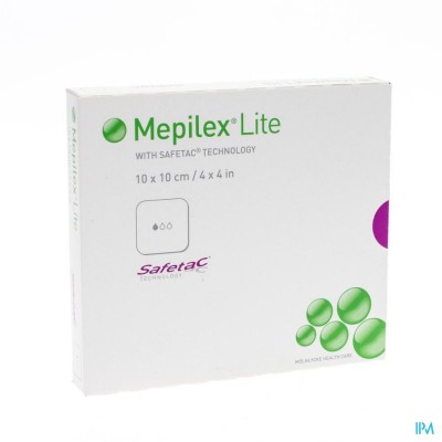 Mepilex Lite Dun Verb Sil Ster 10x10,00cm 5 284100