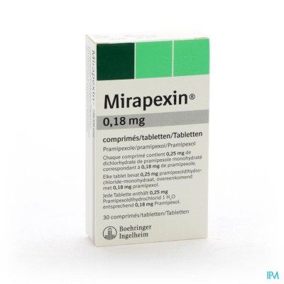 Mirapexin Comp. 30 X 0,180mg