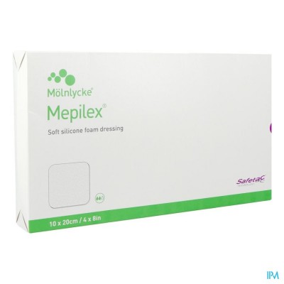 Mepilex Schuimverb Sil Abs Ster 10x20cm 5 294200