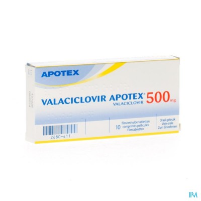 Valaciclovir Ab 500mg Tabl 10x500mg