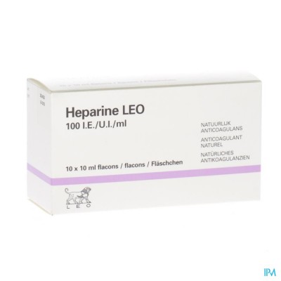 Heparine Leo 100 Ie/ml Fl 10x10ml