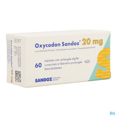 Oxycodon 20mg Sandoz Verlengde Afgifte 60
