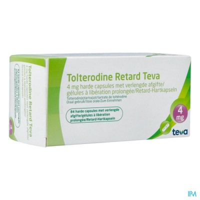 Tolterodine Retard Teva 4mg Caps Prol 84