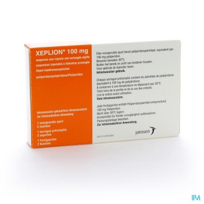 Xeplion 100mg Susp Inj Verl.afg. 1 Voorgev Sp+2nld