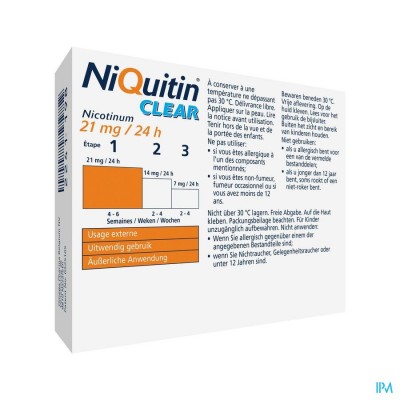 Niquitin Clear Patches 21 X 21mg