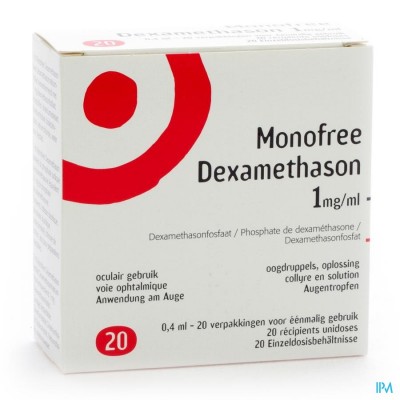 Monofree Dexamethason 1mg/ml 20 Ud X 0,1 %