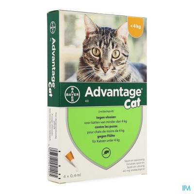 Advantage 40 Katten <4kg 4x0,4ml