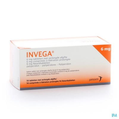 Invega Tabl Retard 56 X 6mg