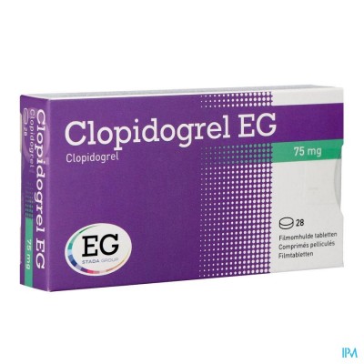 Clopidogrel EG 75 Mg Tabl Pell 28 X 75 Mg