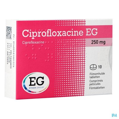 Ciprofloxacine EG 250Mg Tabl 10X250Mg
