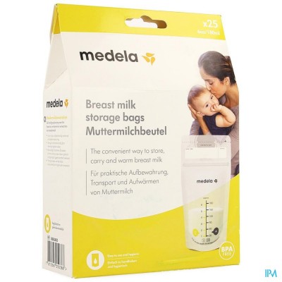 Medela Zakjes Voor Moedermelk 180ml 25
