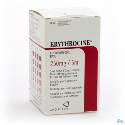 Erythrocine Sir 1 X 80ml 250mg/5ml