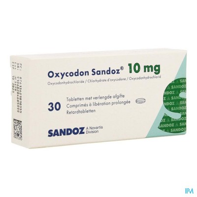 Oxycodon 10mg Sandoz Verlengde Afgifte 30