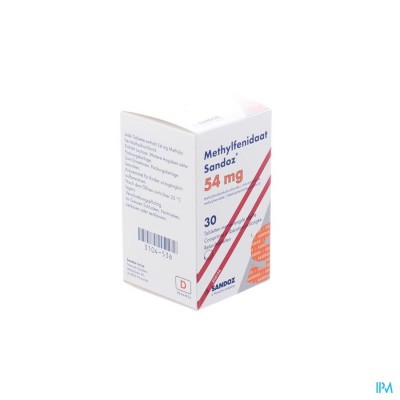 Methylfenidaat 54mg Sandoz Comp Verl Afgifte 30