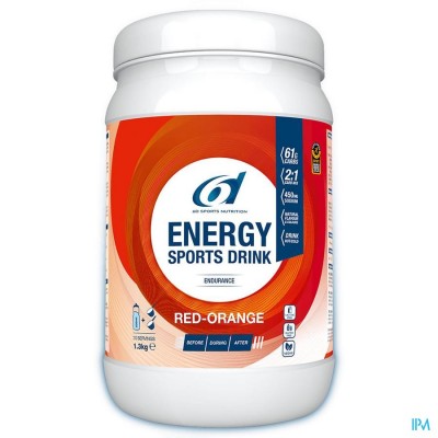 6d Sixd Energy Sports Drink Red Orange Pdr 1,3kg