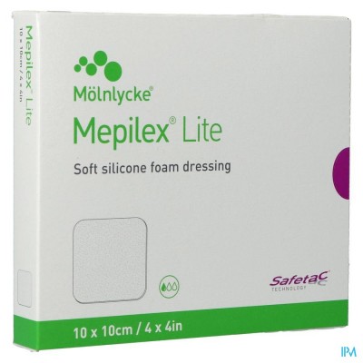 Mepilex Lite Dun Verb Sil Ster 10x10,00cm 5 284100