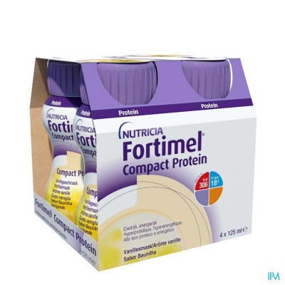 Fortimel Compact Protein Vanille Flesjes 4x125 ml