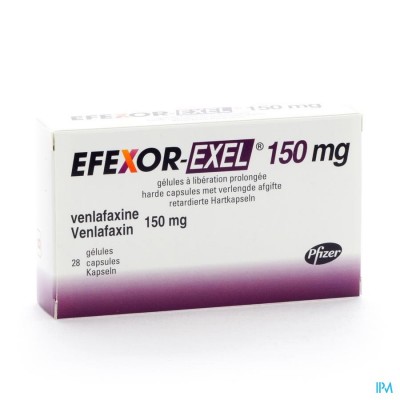 Efexor Exel 150mg Caps Verlengde Afgifte 28