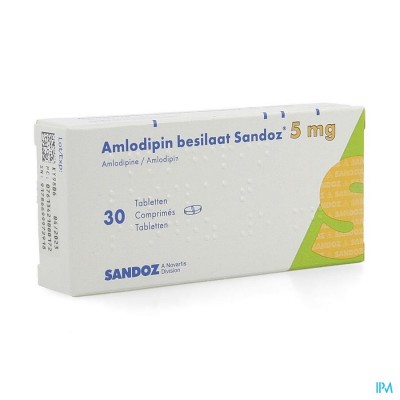 Amlodipine Besilaat Sandoz C0mp 30x5mg