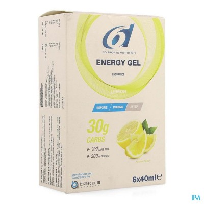 6d Sixd Energy Gel Lemon 6x40ml