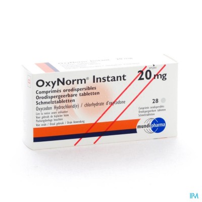 Oxynorm Instant Tabl 28 X 20mg