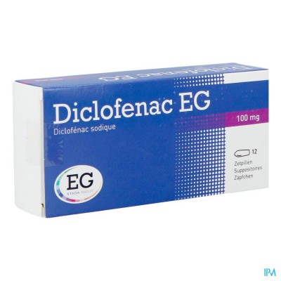Diclofenac EG Suppo 12X100Mg