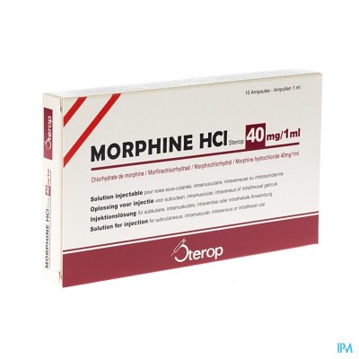 Morphine Hcl Amp 10 X 40mg/1ml