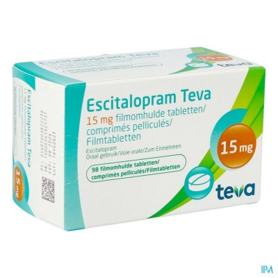 Escitalopram 15mg Teva Filmomh Tabl 98 X 15mg