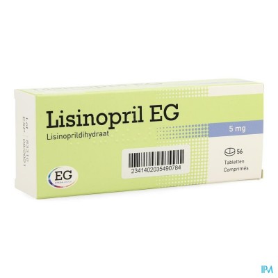 Lisinopril EG Tabl 56X5Mg