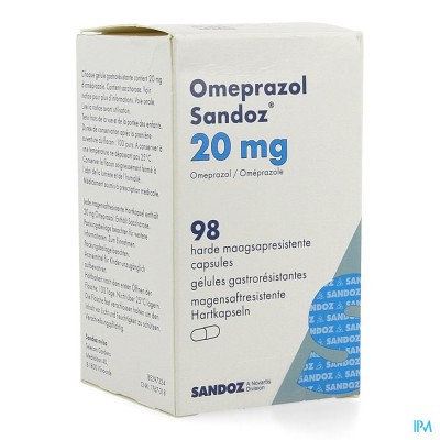 Omeprazol Sandoz Caps Enter 98 X 20mg