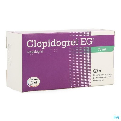 Clopidogrel EG 75 Mg Tabl Pell 98 X 75 Mg
