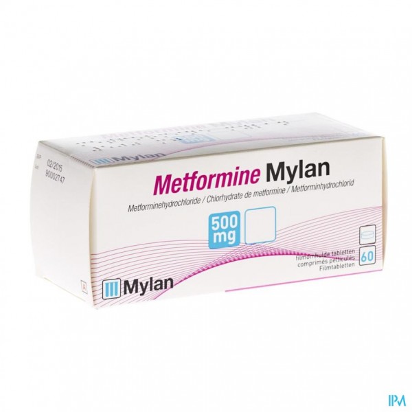 Metformine Mylan 500 Tabl 60x500mg | Apotheek Walraevens