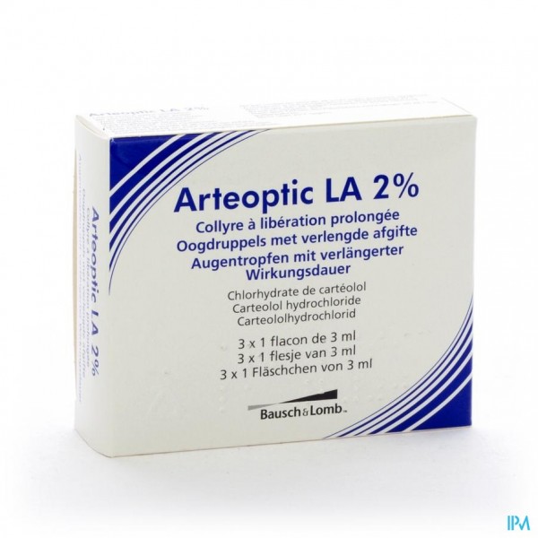 Arteoptic La 2% Collyre Fl 3x3ml 20mg/ml