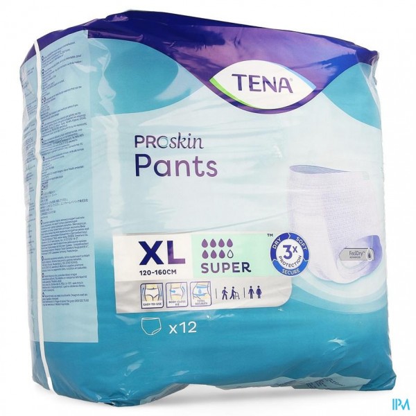 Tena Proskin Pants Super Extra Large 12 | Apotheek Walraevens