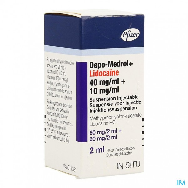 Depo-medrol Lidoc 80mg Vial 40mg/ml 1 X 2ml